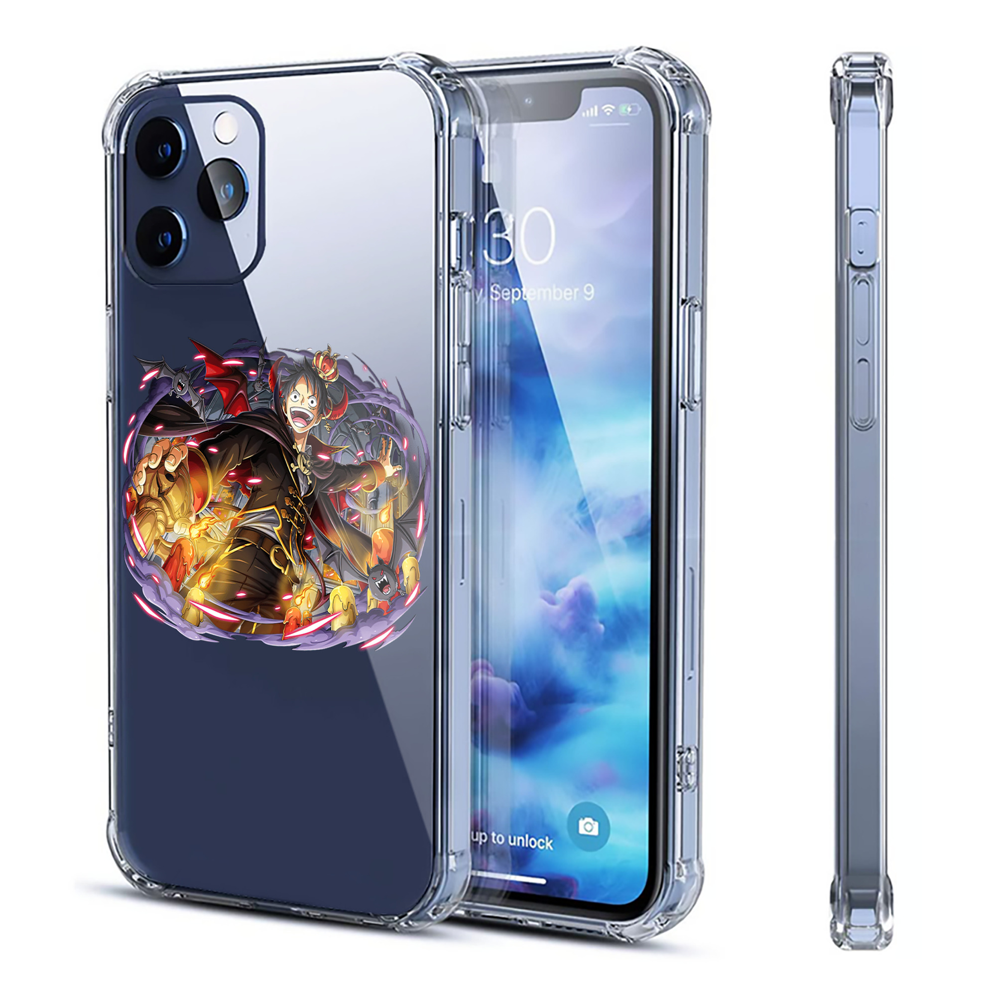 （画像用） ワンピース モンキー・D・ルフィ ONE PIECE Monkey D. Luffy 【iPhone 12シリーズ対応】透明スマホケース（クリアソフトケース）